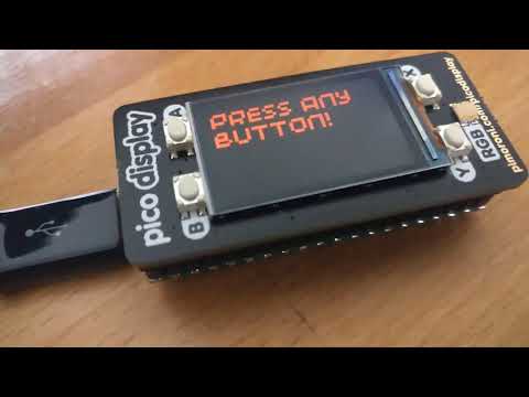 Raspberry Pi Pico und Pimoroni Pico Display Pack Button Test